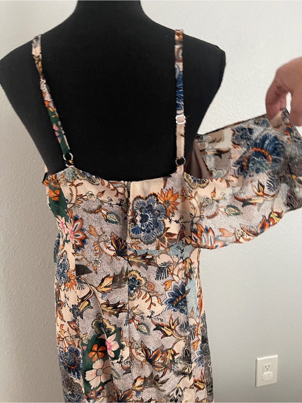 Rachel Roy Women's Floral Ruffle Maxi Dress - Green & Multi - Picture 6 of 7